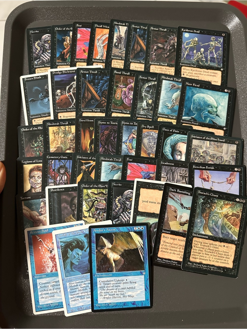 Magic: The Gathering Card Lot - Black & Blue Collectible Cards 40 cards bulk
